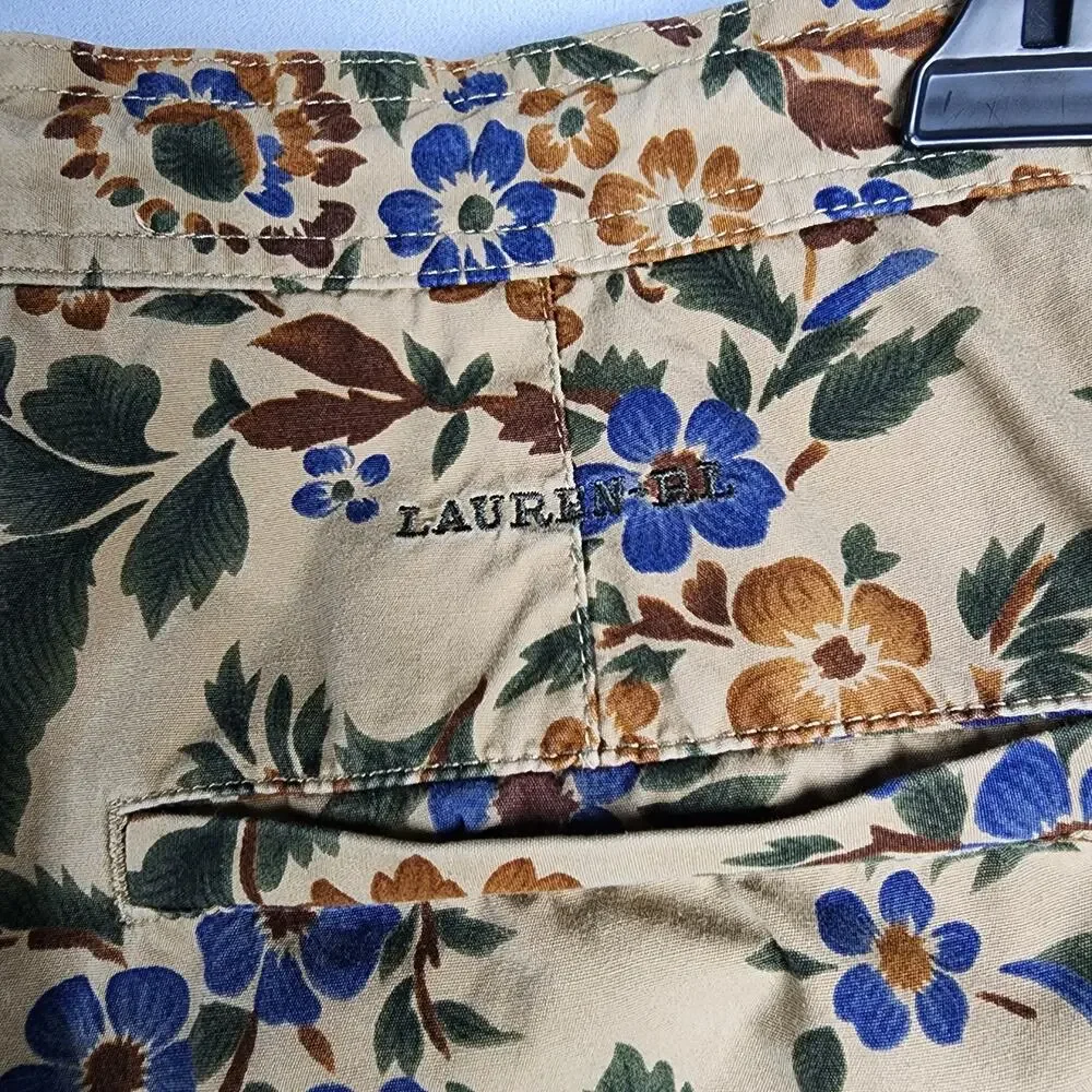Vintage Lauren Ralph Lauren Floral Print Cropped Capri Pants | Women's 8